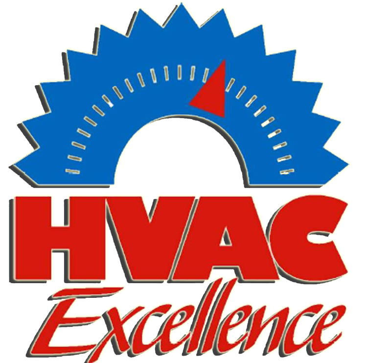 HVAC Excellence logo with a blue dial and red arrow