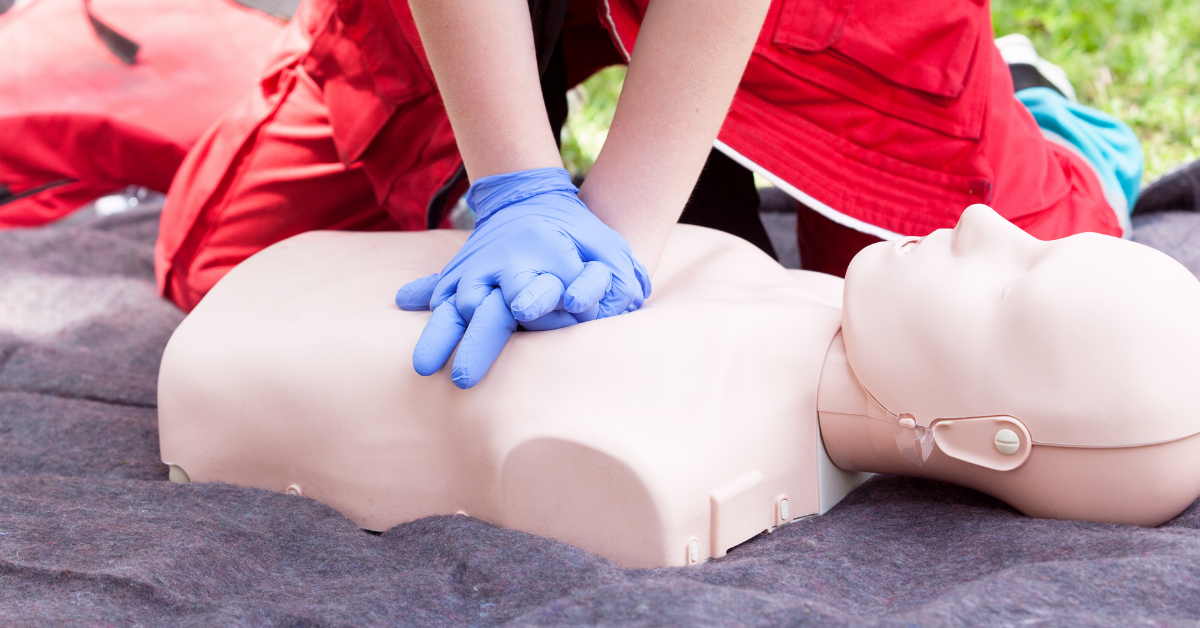 Performing CPR on Annie dummy