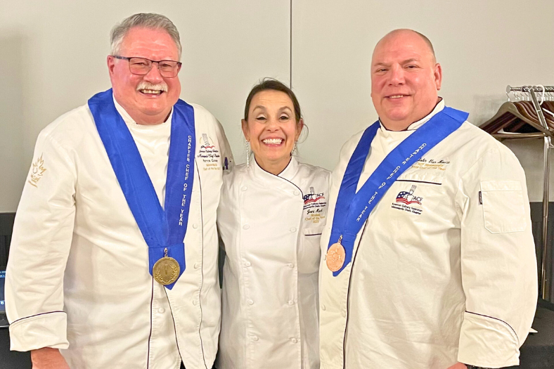 Joni Mack (center) is pictured with other Chef of the Year award winners.