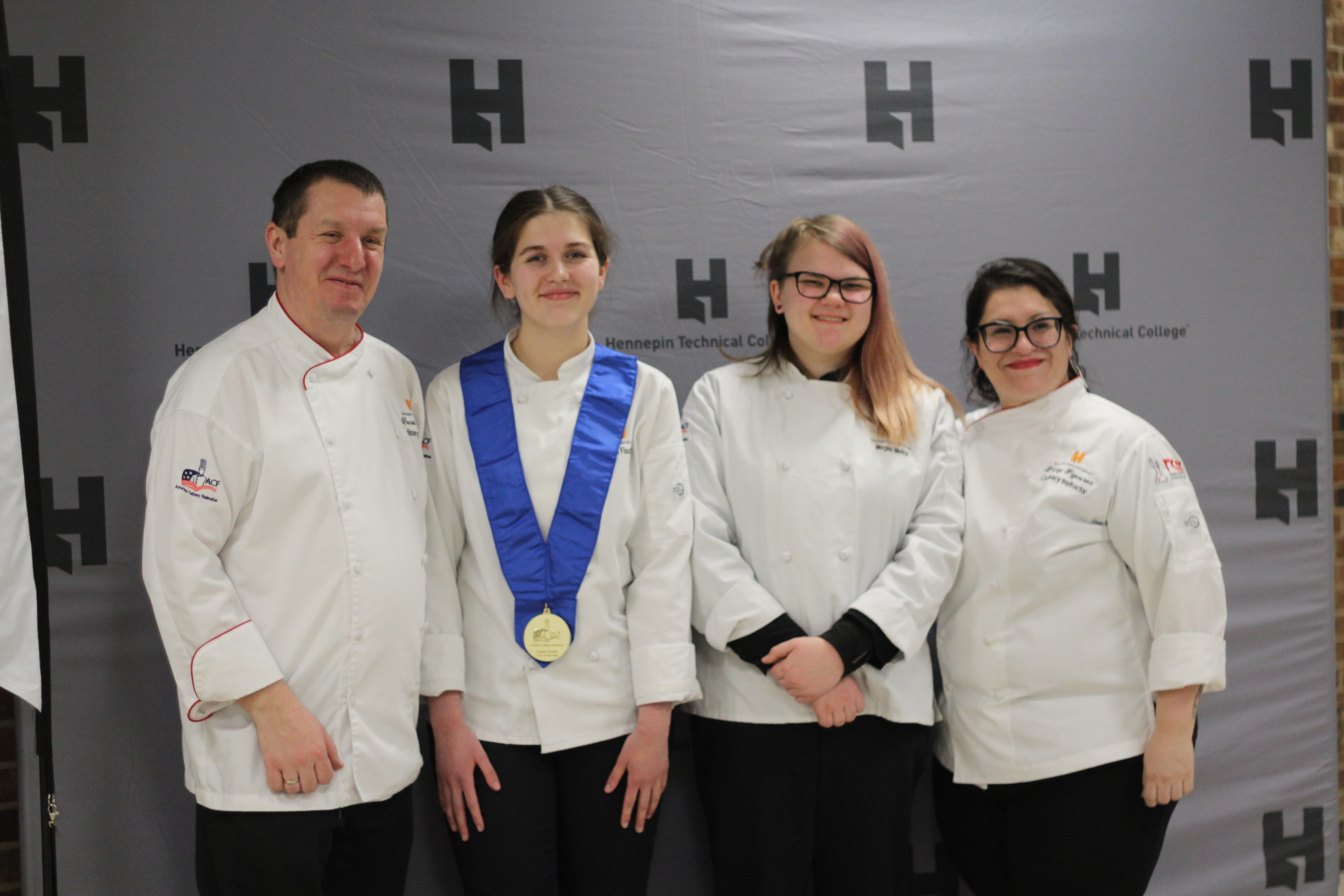 chef and students at award ceremony