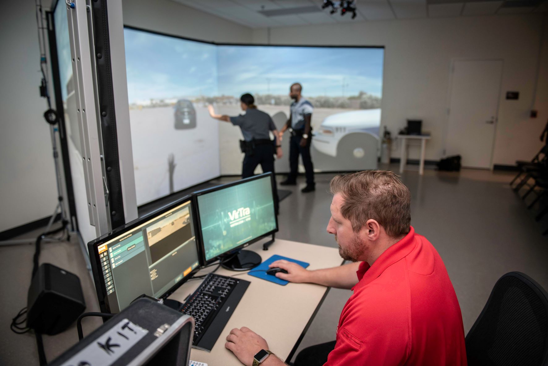 Video simulator for police training