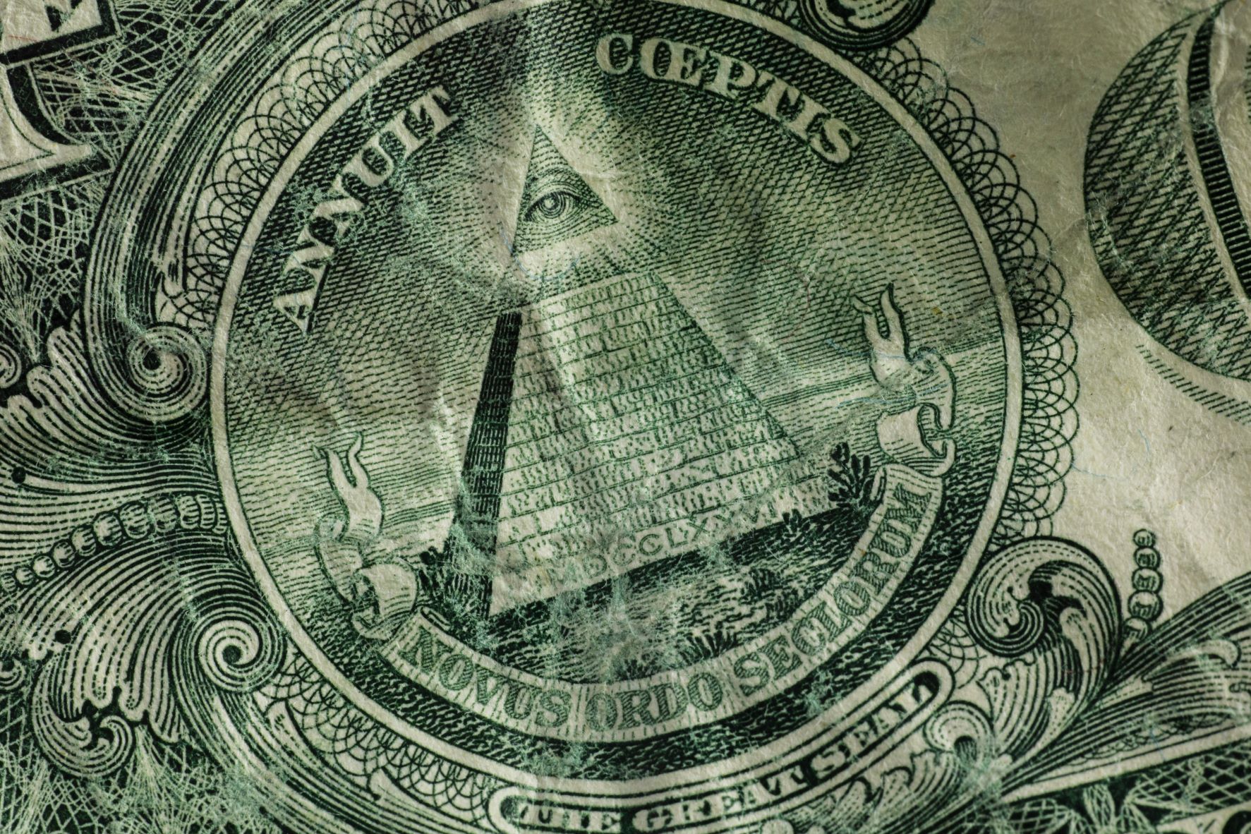 A close up photograph of a dollar bill